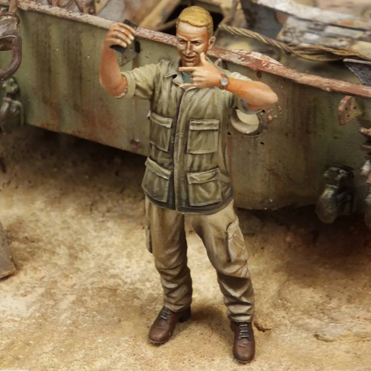 

Модель из смолы 1/35, фигурка солдата GK, селфи, солдат, военная тема Второй мировой войны, несобранный и Неокрашенный комплект