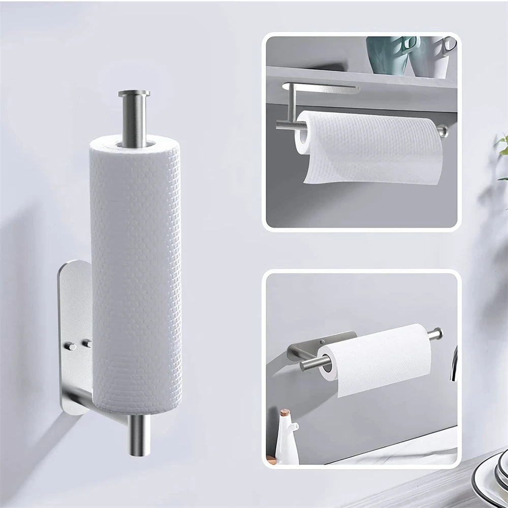 1 ~ 2PCS Wc Papier Rack Bad Papier Handtuch Halter Klebstoff Saugfähigen Papier Spender WC Küche Hardware Lagerung Zubehör – Detail 9