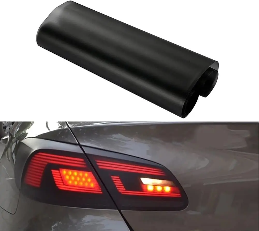 30*60cm Car Light Headlight Taillight Tint Vinyl Film Sticker Sheet Fog Light Rear Lamp Matt Smoke Film