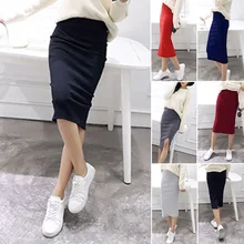 

Sexy Multi Color Dress Ladies Midi Split Skirt New Fashion Skirt For Women Casual High Waist Pencil Skirt Юбка Женская