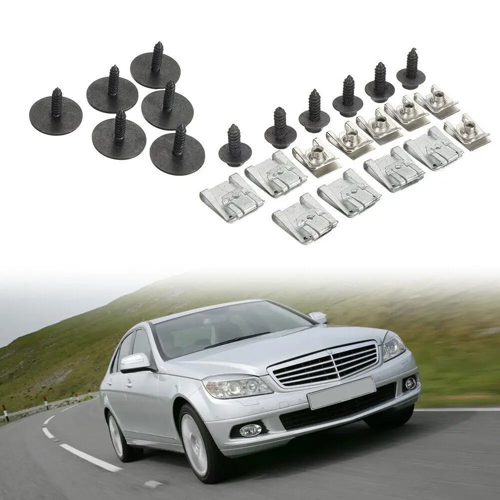 

24pcs Car Engine Undertray Clips Screws Under Guard Plate Buckle Compatible For E Class W211 MC3003T7X24 Mc3003