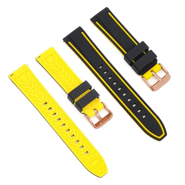 Deluxe Silicone Quick Release Watch Band - Durable Rubber Strap Replacement