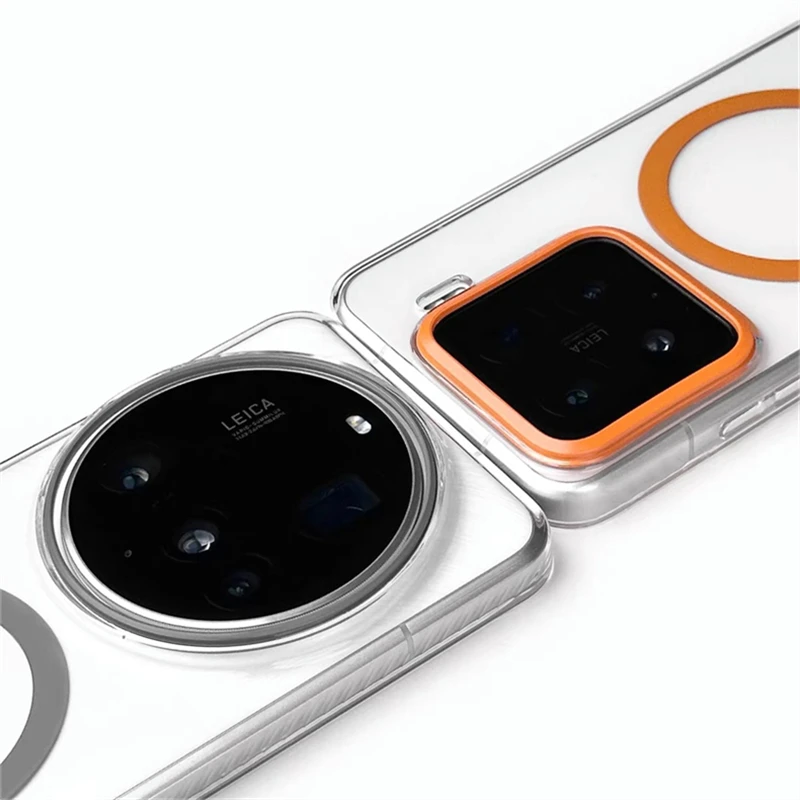 Magnetic Clear Hard Phone Case with Slim Fashion Bumper
