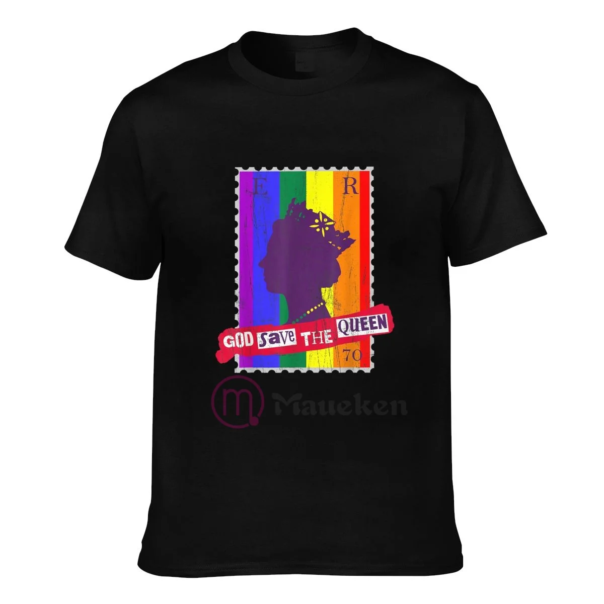 2022 Gay Pride God Save The Queen Rainbow Flag Lgbt Men Women Clothing T-Shirt Hip Hop Tops Cotton Tees