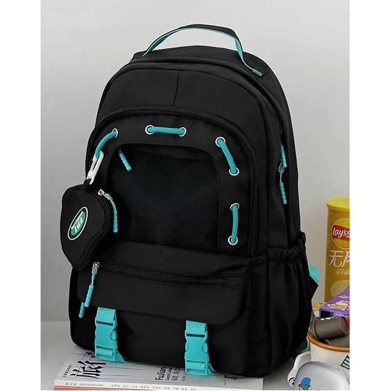 Richme Candy Color Backpacks Women 2024 Fashion Large Capacity Students Mochilas Para Mujer Individuality Transparent Bags