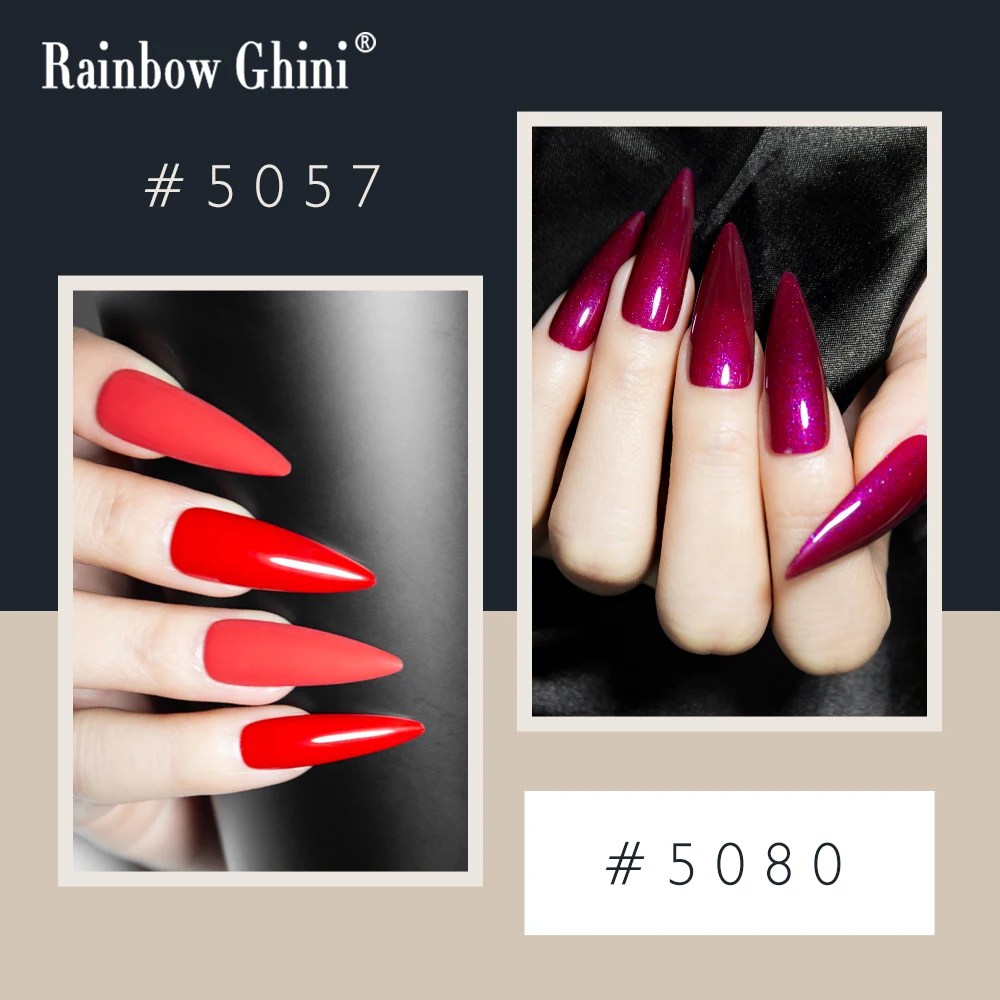 RG 15ML Red Hybrid Nail Gel Polish Nail Supplies Vernis Semi Permanent Nail Art Manicure LED UV Glitter Gel Nail Varnishes 2023
