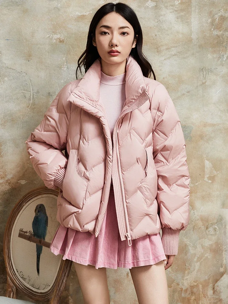 Puff feeling 90 down down jacket for women in winter 2023, new Korean version small short loose fitting jacket for women