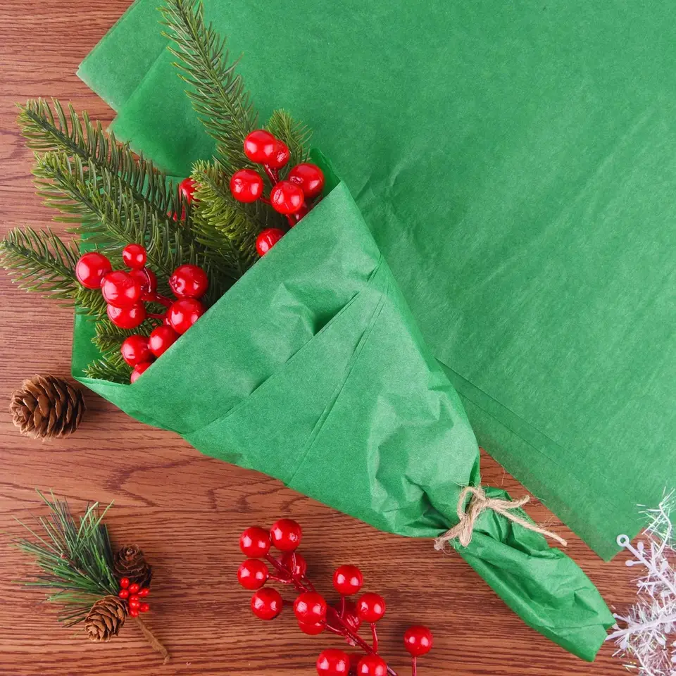 Papier D'emballage De Noël Kraft, 20 Feuilles De Papier D'emballage