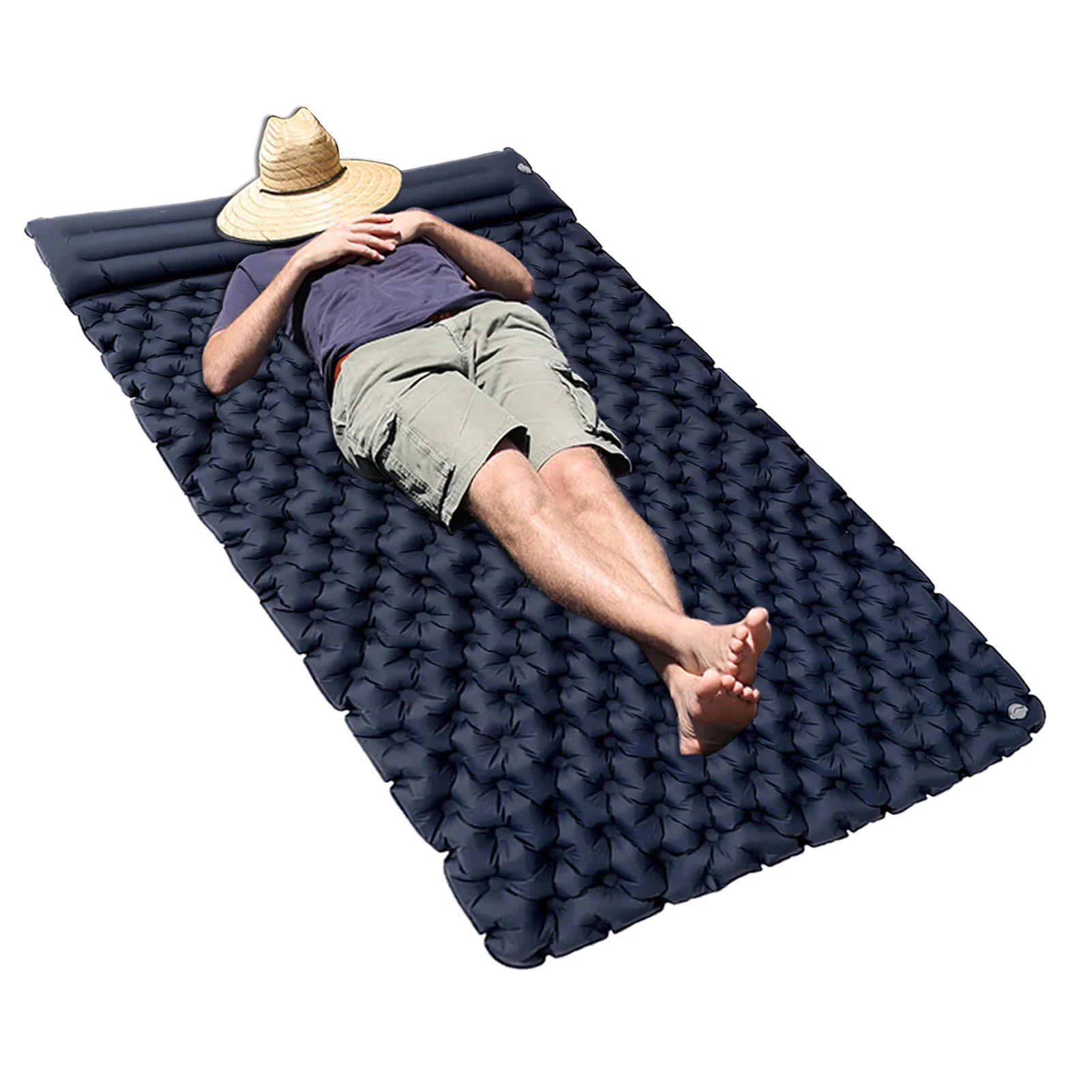 

Self-Inflating Sleeping Pad Camping Mattress 2 Person Foot Press Ultralight Camping Mat With Built-In Foot Pump For Backpacking