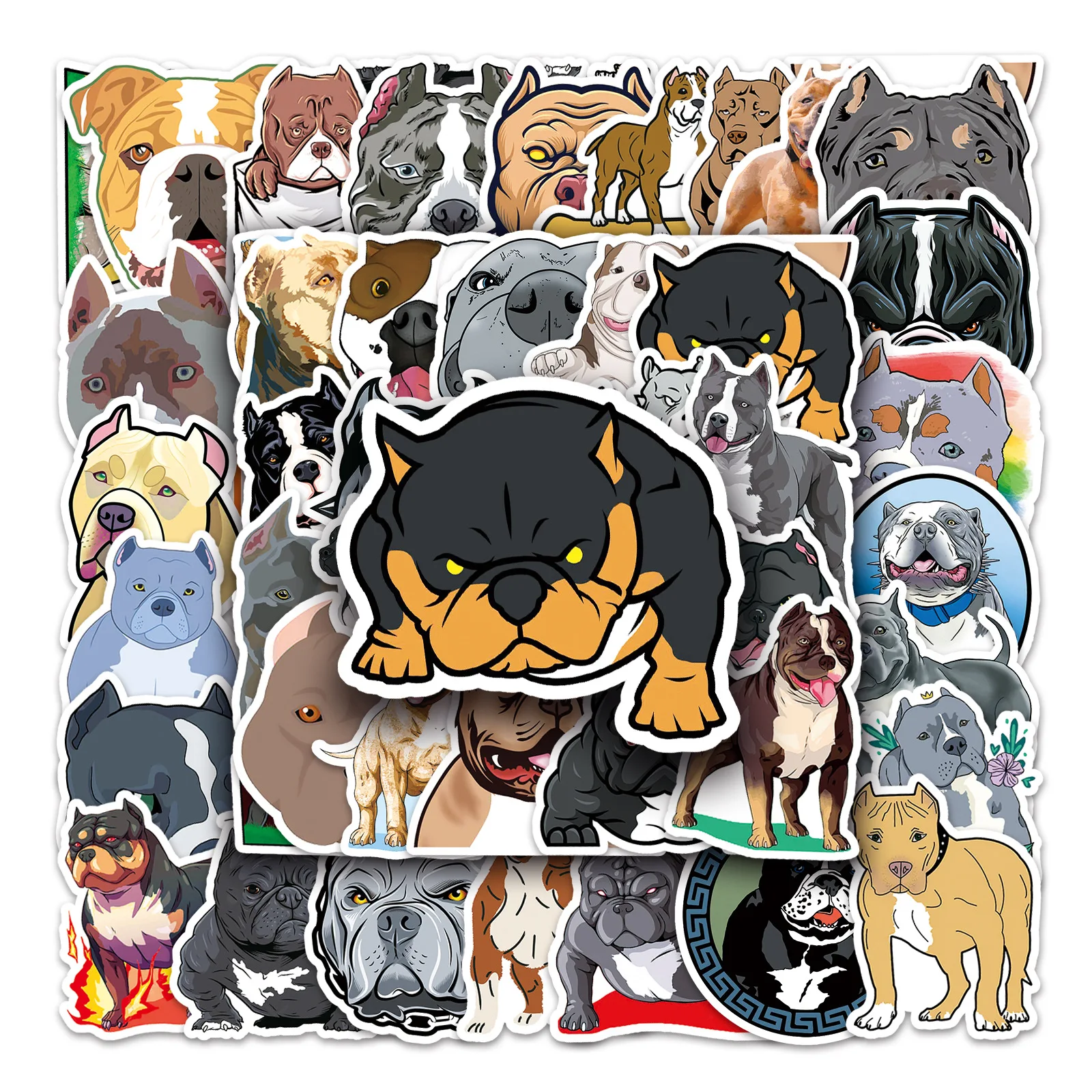 

50Pcs Cartoon Bully Dog Series Graffiti Stickers Suitable for Laptop Helmets Desktop Decoration DIY Stickers Toys Wholesale