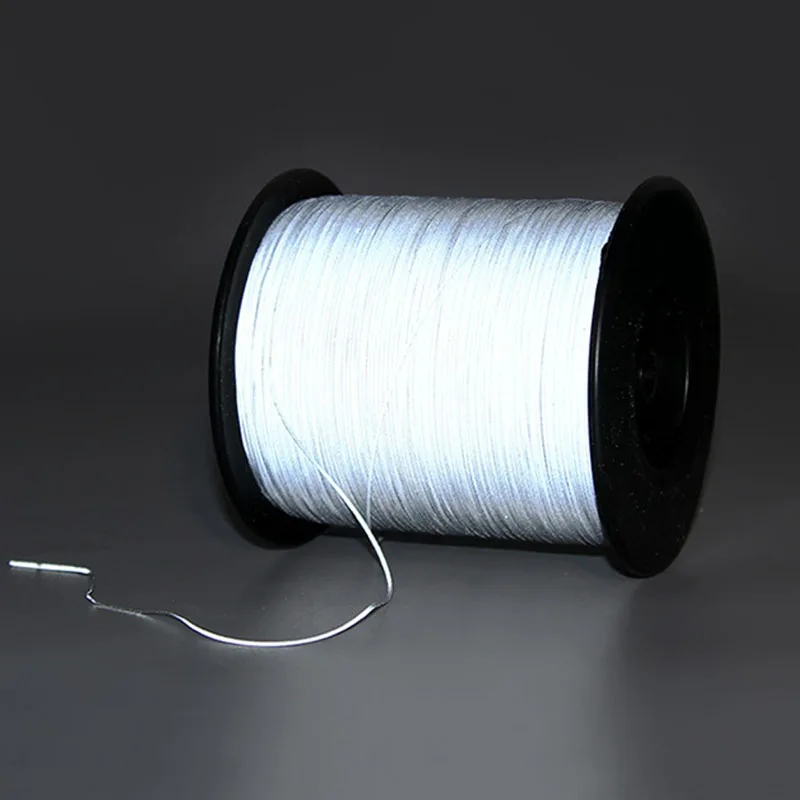 

High Reflective Thread High Light Double Side Reflective Silk Ribbon For Weaving Webbing Hat Bag Clothing Garment Decor Sewing
