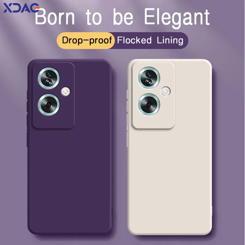 Оригинальный квадратный жидкий силиконовый чехол для телефона OPPO A2 A79 5G Global OPPOA2 OPPOA79, мягкий водонепроницаемый Модный чехол-накладка
