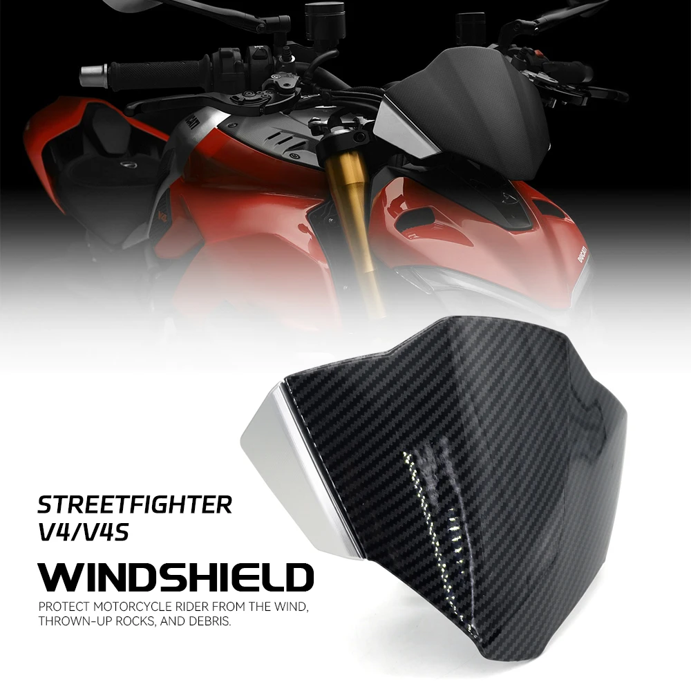 Motorcycle Windshield Windscreen For Ducati Streetfighter V4 S