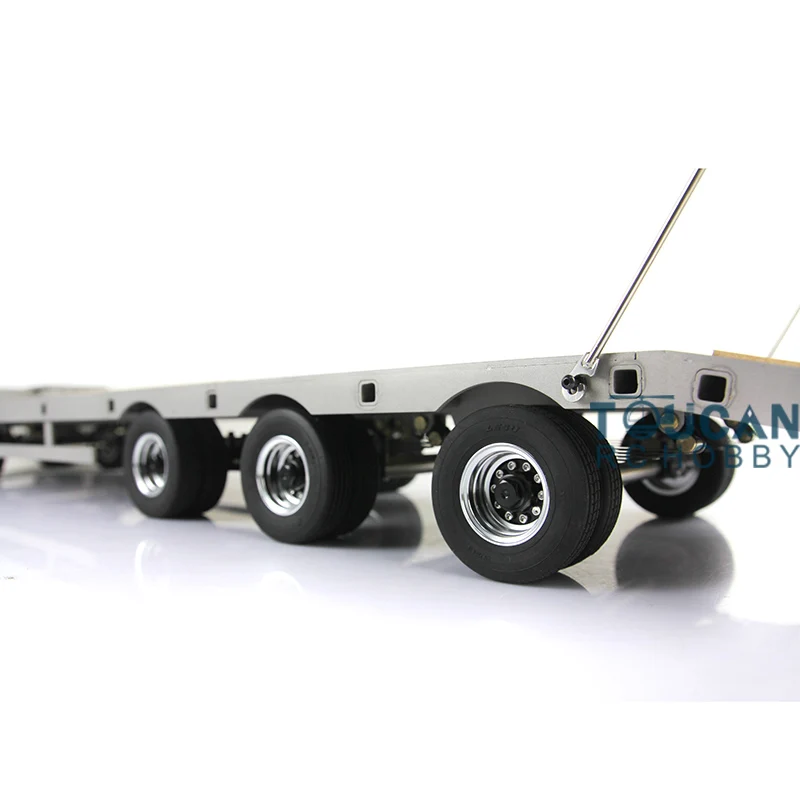 Metal Trailer LESU 1/14 Plate 887.6*190*78MM for DIY Tamiyaya Remote Control Tractor RC Truck Model Wheel Axles Hub Toy TH02005 5