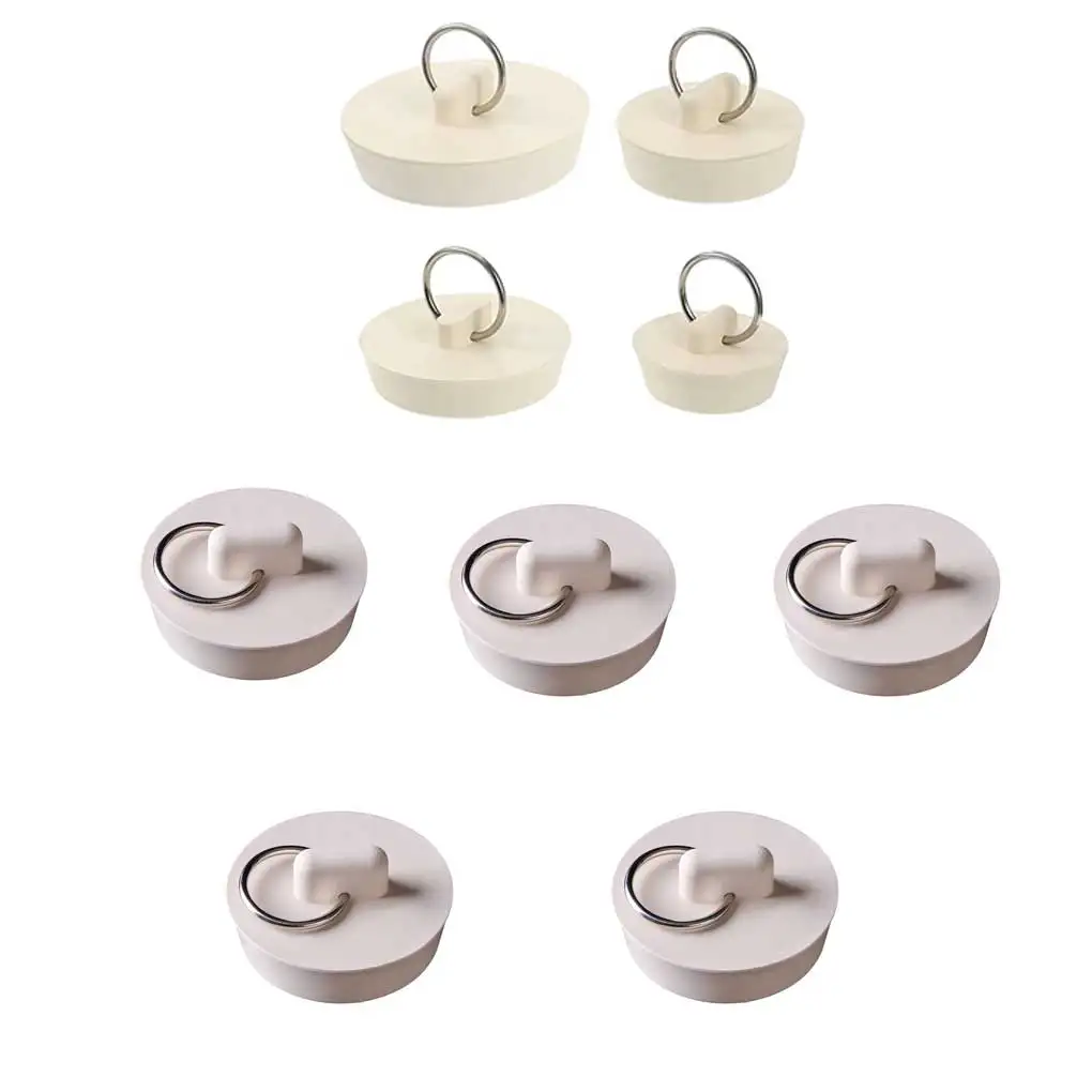

4 Pieces Drain Stopper Deodorant Round Kitchen Bung with Hanging Ring