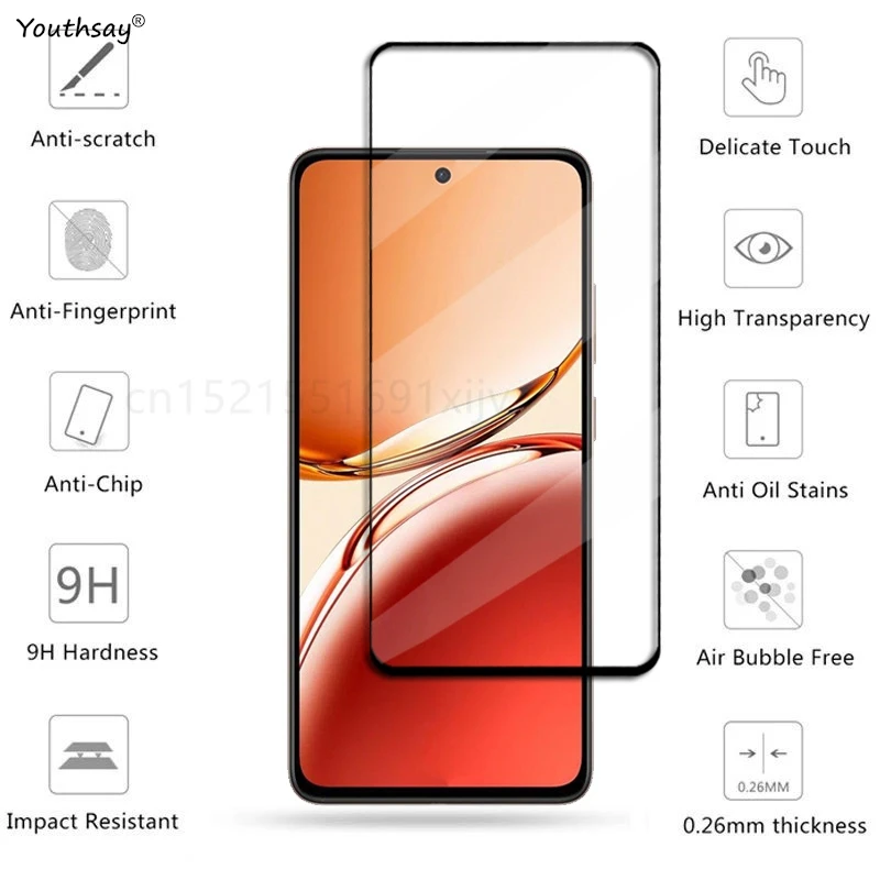 غطاء كامل من الزجاج لهاتف OPPO Reno12 FS 5G من الز...