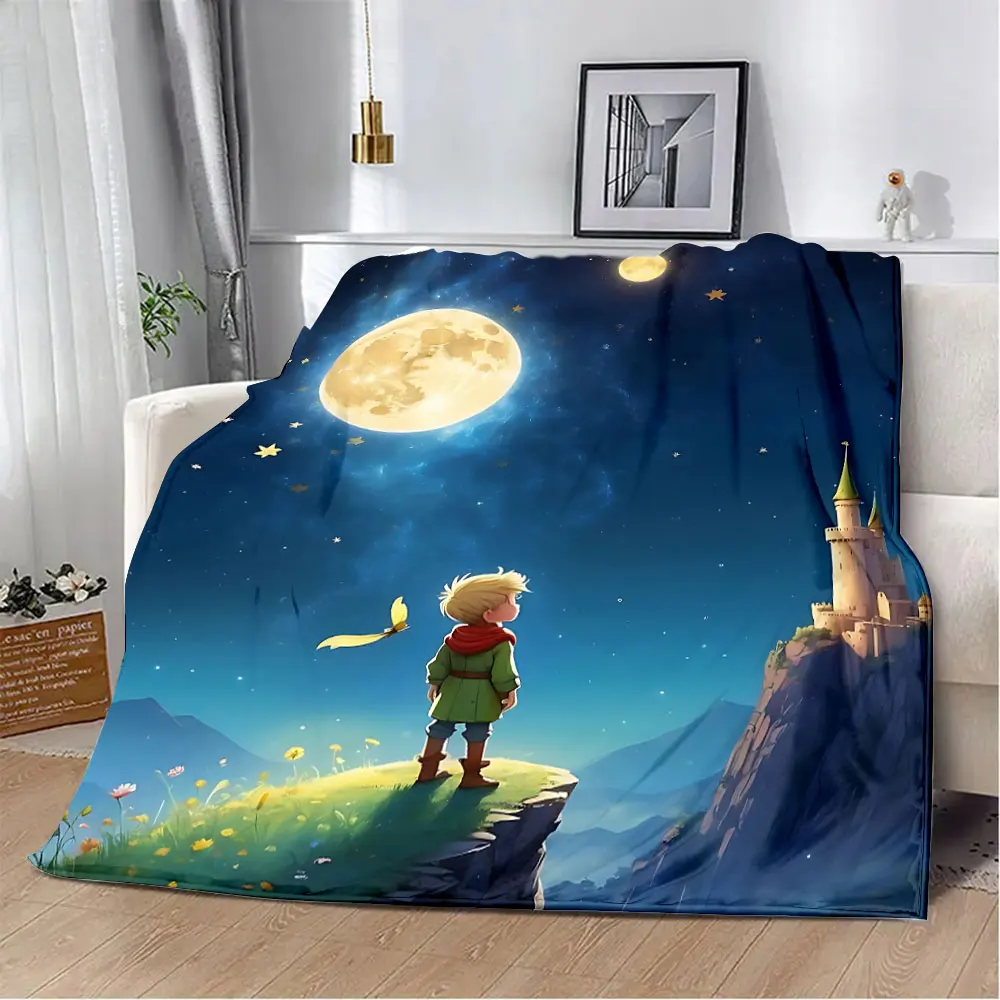 Carcoon The Little Prince Printed Blanket Picnic Blankets Warm Blanket Soft and Comfortable Blanket Home Travel Birthday Gift 3