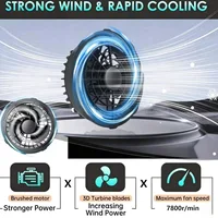 5/12V ventilateur de refroidissement pour climatiseur gilet climatisation vêtements portable 5V ventilateur frais pour haute température travail gilet de pêche 4