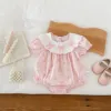 22281-1 Baby Short Sleeve Clothes 2024 Summer New Baby Girl's One Piece Clothes 100 Days Princess Climbing Clothes 2