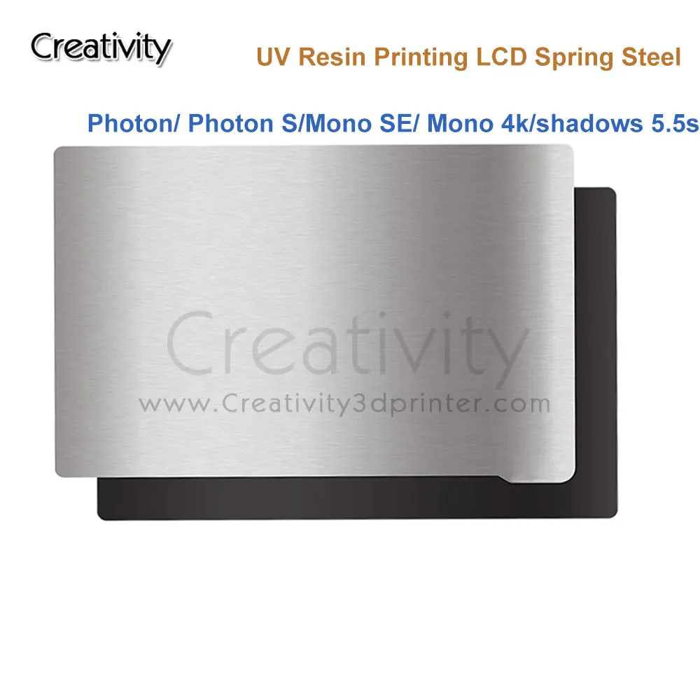 Spring Steel For Anycubic Photon/Photon S/Mono SE/Mono 4k Flexible Build Plate Magnetic Base Bed SLA/DLP UV Resin LCD Printing 3d printer parts spring steel sheet plate flexible magnetic sticker flex 135x80 heatbed for dlp sla anycubic mono x creality