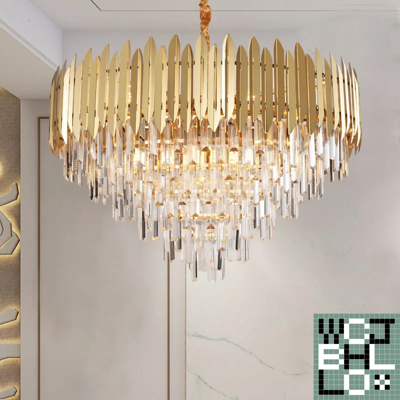 Light Luxury Crystal Chandelier Modern Simple Dining Room Lamps And Lanterns Villa Postmodern Bedroom 2023 New Lighting