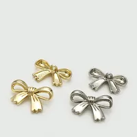 10pcs 20mm 23mm 28mm Gold Silver Metal Hollow Bow Buttons Special Button Wholesale 1