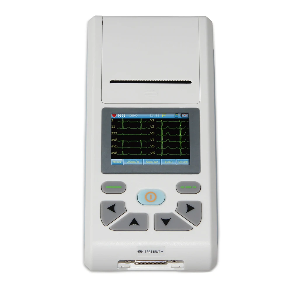 CONTEC ECG90A Touch Screen ECG EKG Machine Electrocardiograph Protable 1 Channel 12 Leads EKG Monitor and PC software Printer