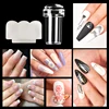 Silicone Transparent Nail Art Stamping Kit French For Manicure Plate Stamp Polish Stencil Template Seal Stamper Scraper 5
