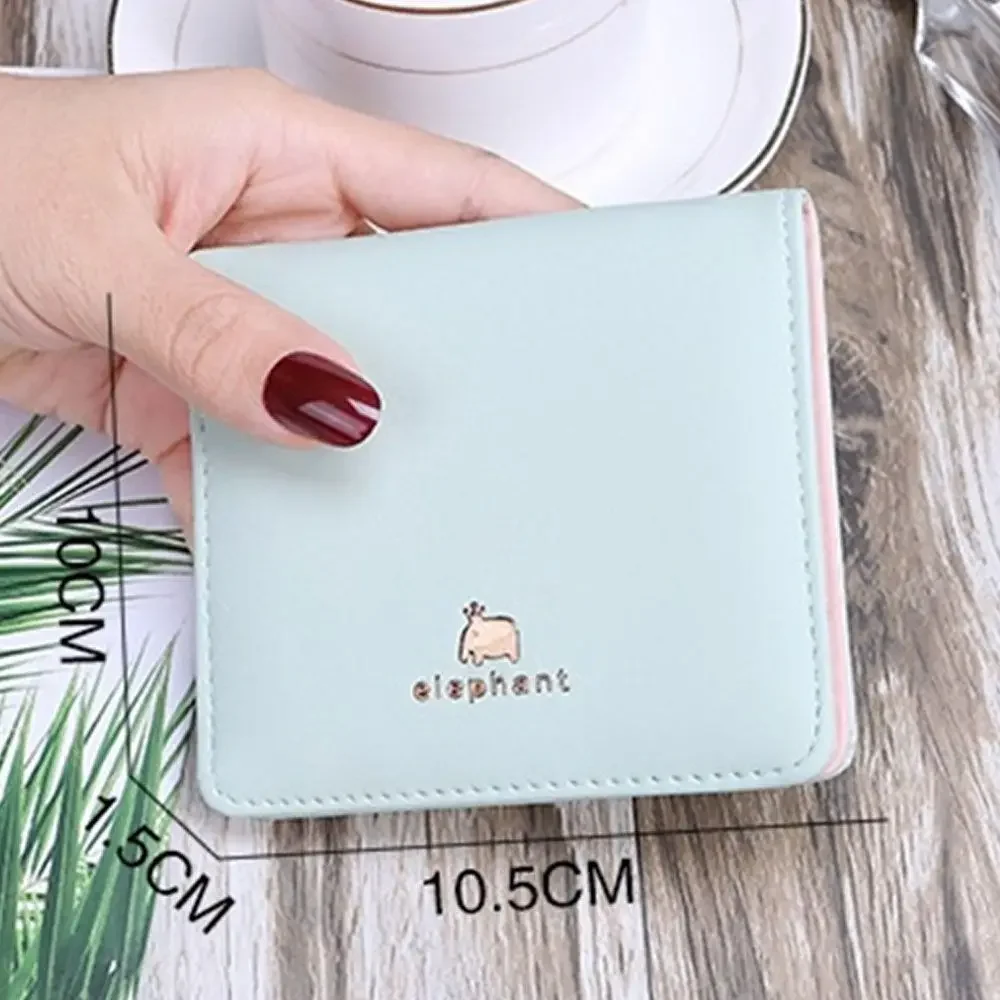 High Quality Women's Short Cute Wallets Ladies Small Wallet Student Two-fold Purse Female Fashion Money Bag