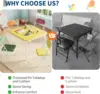 5-Piece Kids Folding Table and Chairs Set, Toddlers Children's Activity Table and Chairs Set for Dining Room,Daycare,Classrooms