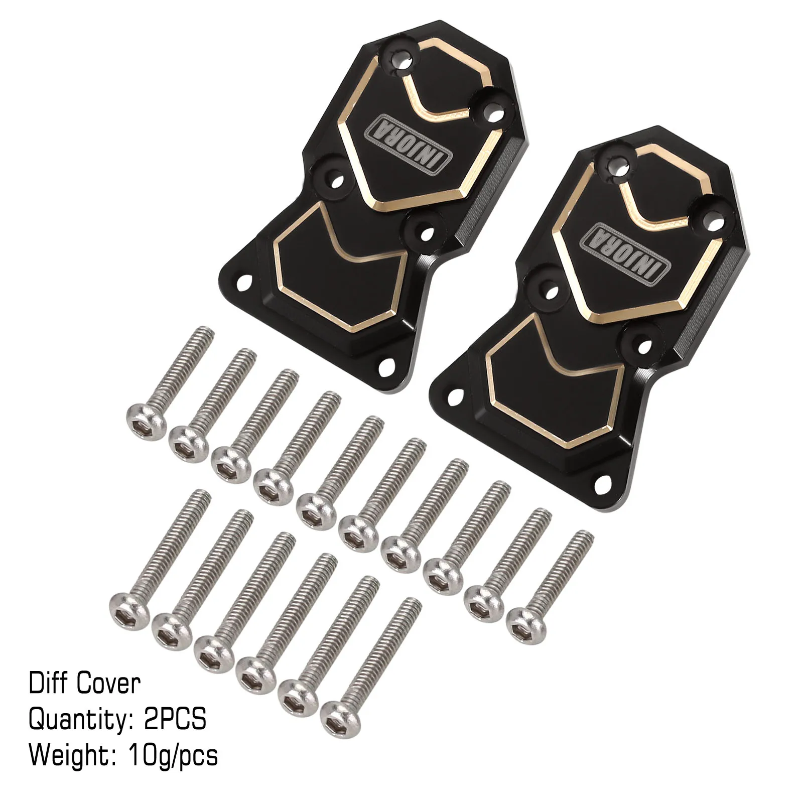 RCAWD Juego De Eje De Portal De Latón Más Pesado Para Actualizaciones Axial SCX24 Wrangler Bronco C10, Carcasa De Eje De Latón Con Engranajes Helicoidales De Acero # 45, Engranajes Hexagonales