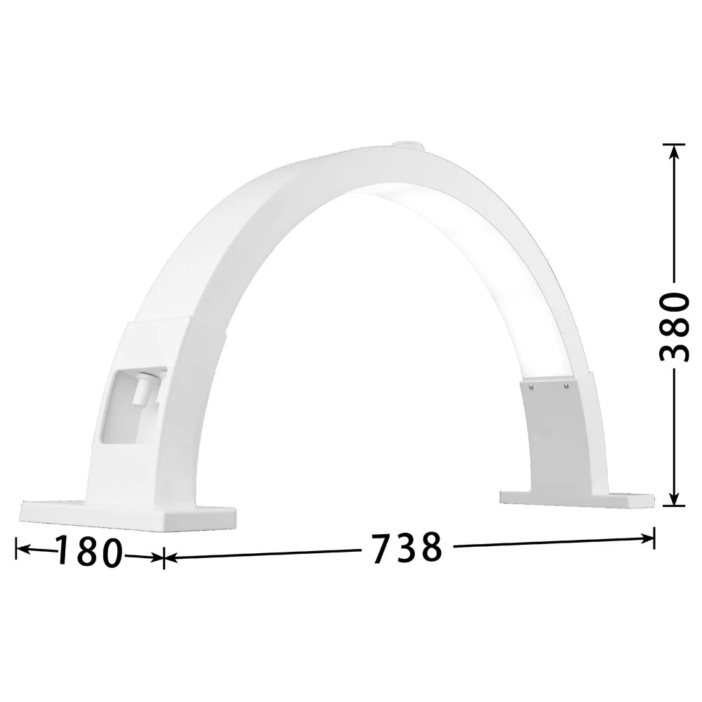 30W LED 반달형 데스크 램프 디밍 가능 CCT 네일 램프 288 LED 3000K-6500K 보석 제작 시계 수리용