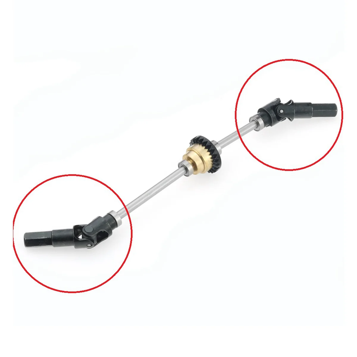 BAAU 12 Pcs Metal Universal Drive Shaft for C14 C24 C34 C44 B14 B16 B24 B36 1/16 RC Car Parts