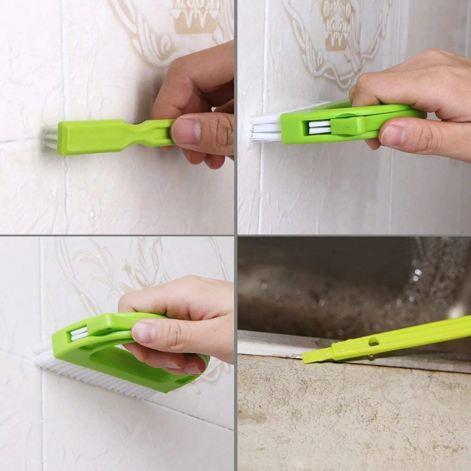 Description Picture 4 of item1/4Pcs Tile Joint Scrub Brush with Handle Perfect for Cleaning Brush Suitable for Window and Door Tracks Stovetops Joints