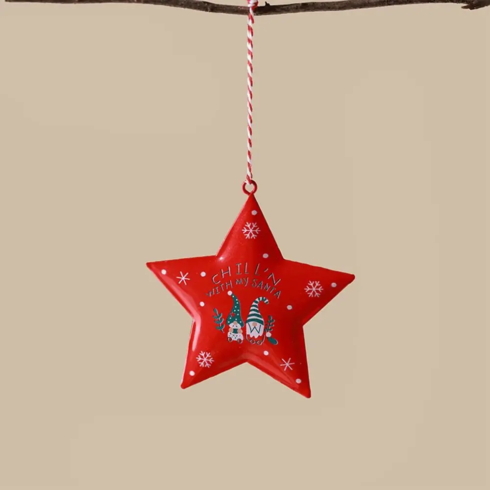 Nordic Christmas Iron Art Cartoon Soldier and Angel Hanging Pendants Ornament