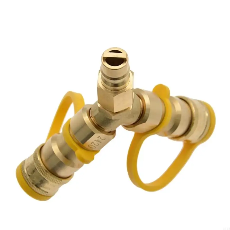 Quick 3/8 Y Splitter Adapter Quick Way Propane Hose Fitting A2BB