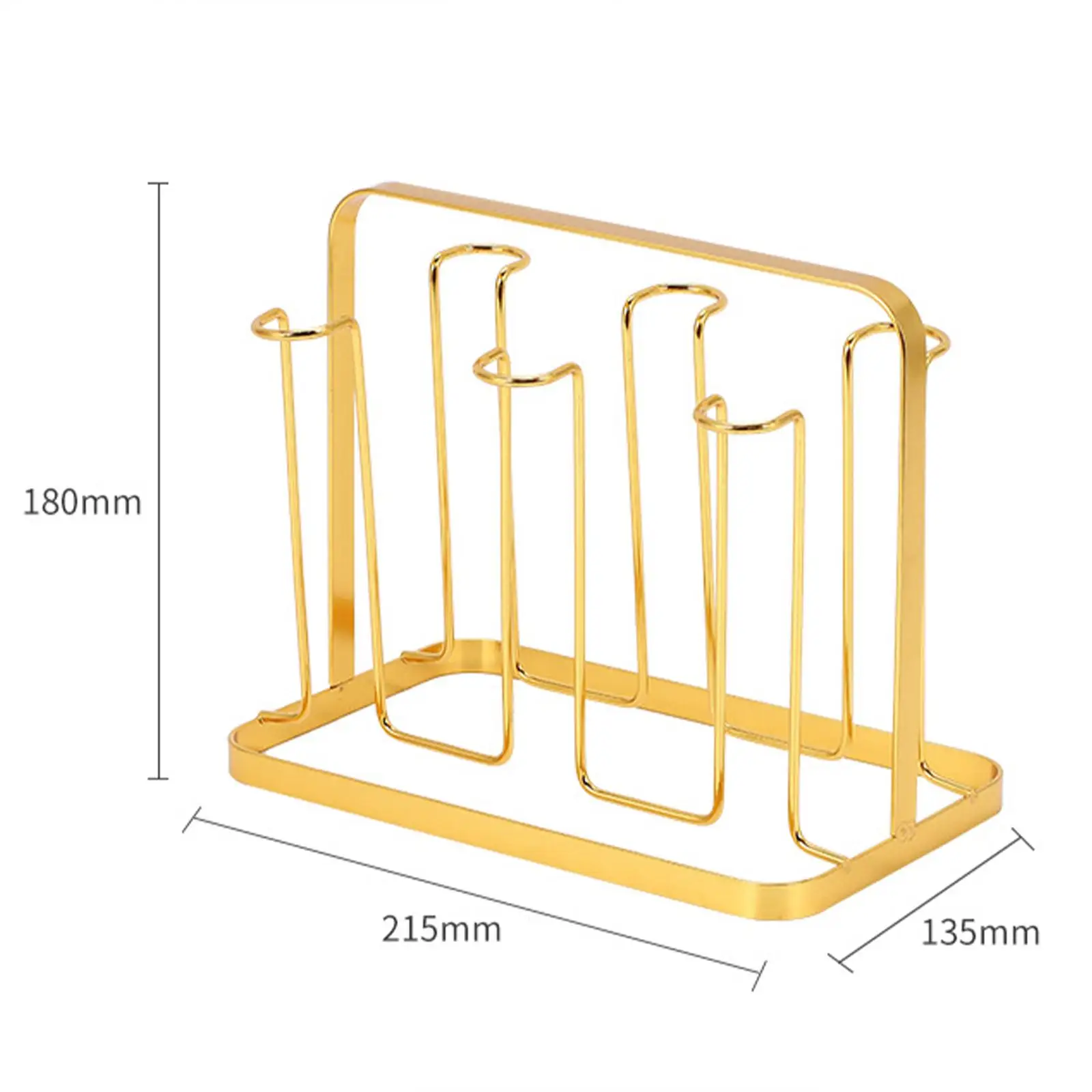Mug Organizer Metal Cup Drying Rack for Countertop Drainer Stand Glass Bottle Holder Coffee Mug Holder for Office Coffee Mugs 6