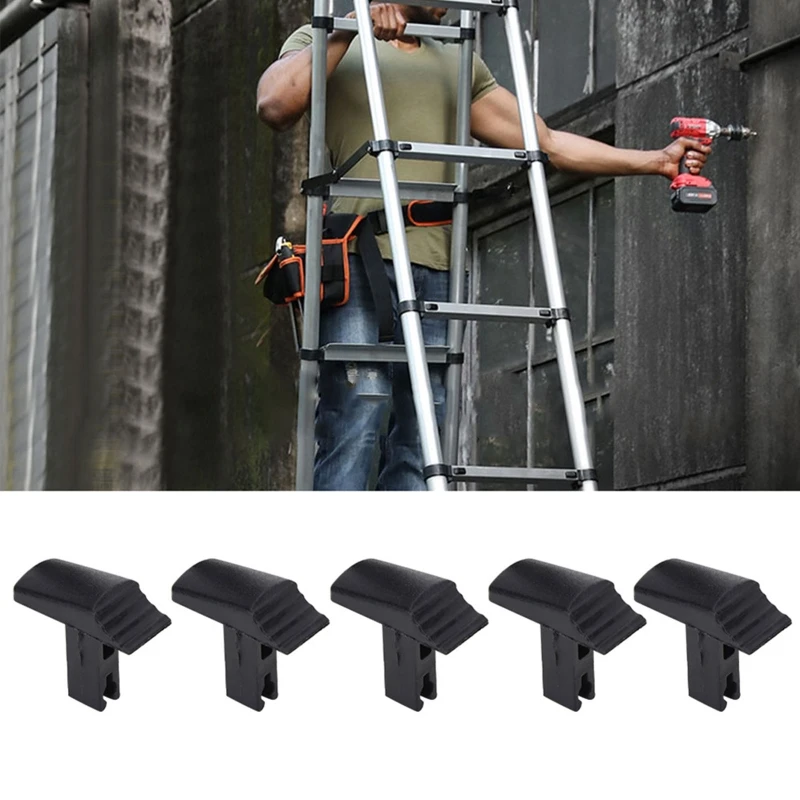 Anti-slip Sturdy Telescopic Lift Ladder Switch Ladder Lock Release 5 Pcs/set Heavy Duty Telescopic Accessories M68E work ladder platform ladder stabilizer ladder feet cover ladder straps