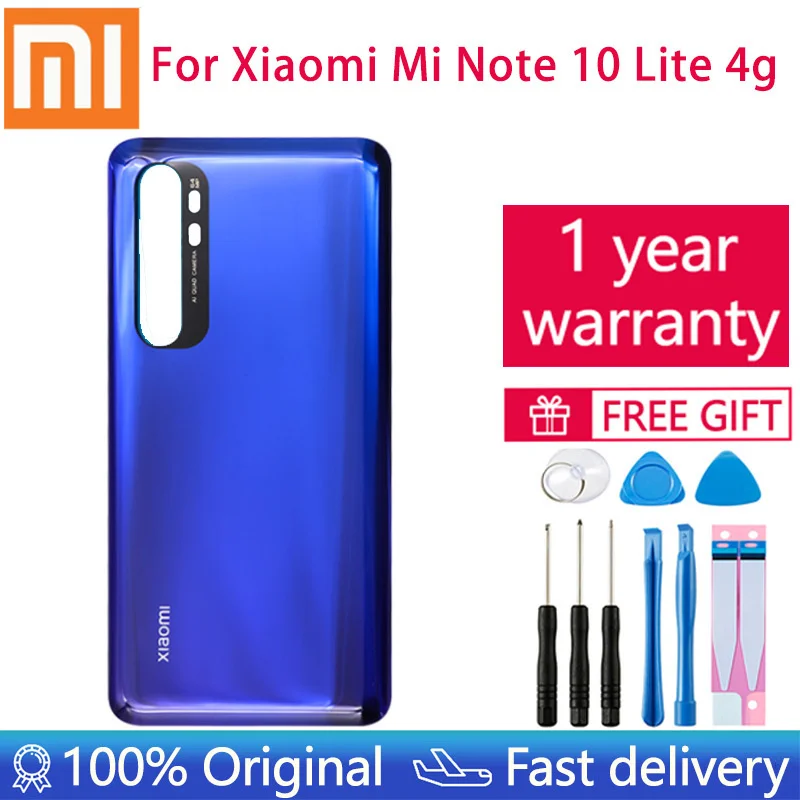 6.47 ''Per Xiaomi Mi Note 10 Lite Coperchio Batteria Posteriore Porta Posteriore Custodia In Vetro 3D Mi Note 10 Lite Alloggiamento Batteria