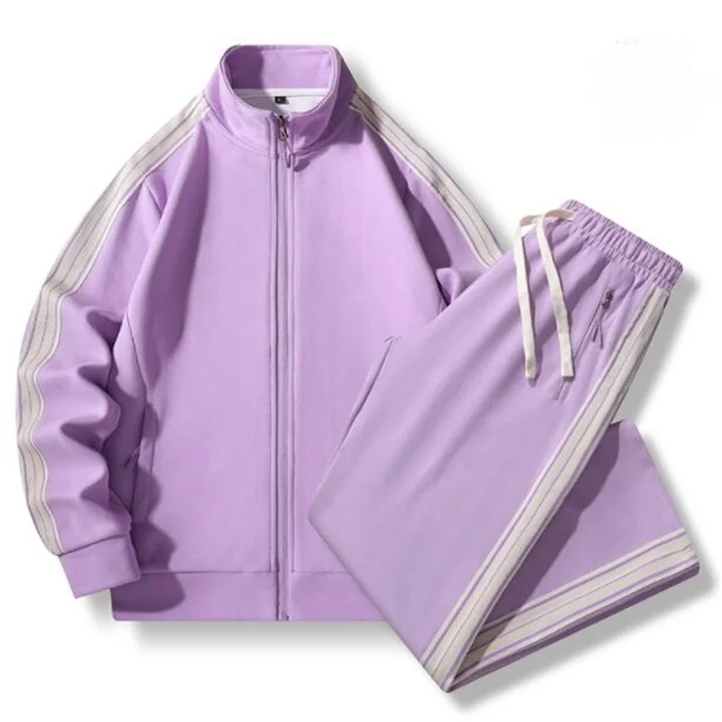 

New Leisure Set Spring and Autumn Cotton Sports Set Women's hooded cardigan jacket long pants sweater versatile