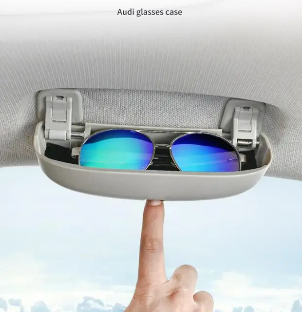 Porta Occhiali Per Auto Audi A3 A4 A5 A6 Q3 Q5 Q7 | Supporto Per Occhiali Da Sole | Montaggio Sul Volante