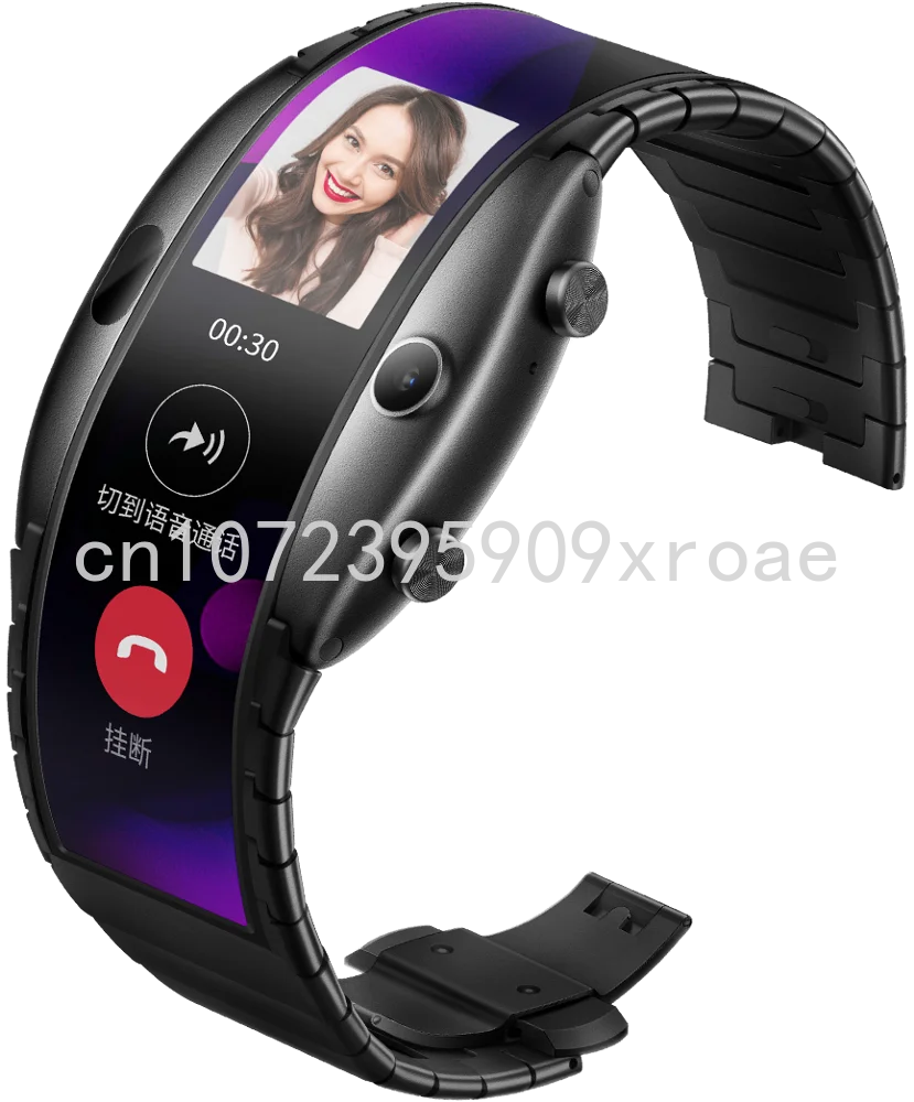 

Watch Phone 4.01" Foldable Flexible Display Sports Real-time Message Reminder Calling Mid-air Gestures