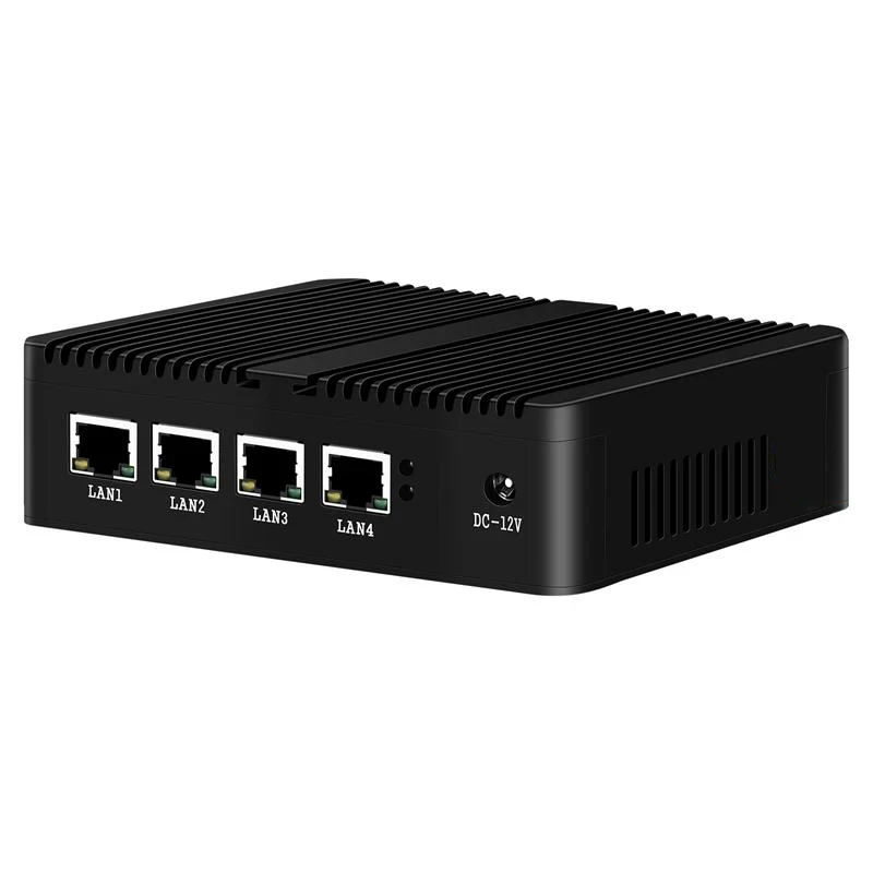 Fanless Industrial Mini PC Inter Celeron J1900 4xi225V NIC with 1xHDMI 1xVGA 2xUSB Support Windows10 LINUX Pfsense Computer 4