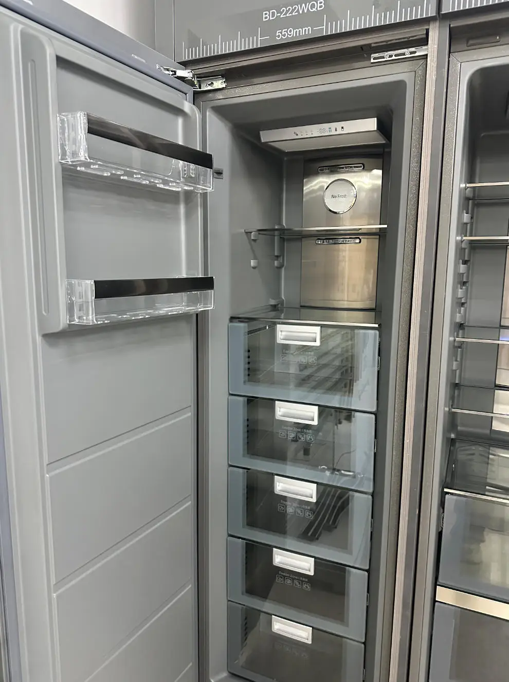 New 528L American-Style Side-by-Side Refrigerator-Freezer Full Integrated Ultra-Thin Recessed Plastic Energy Hotel Household 5