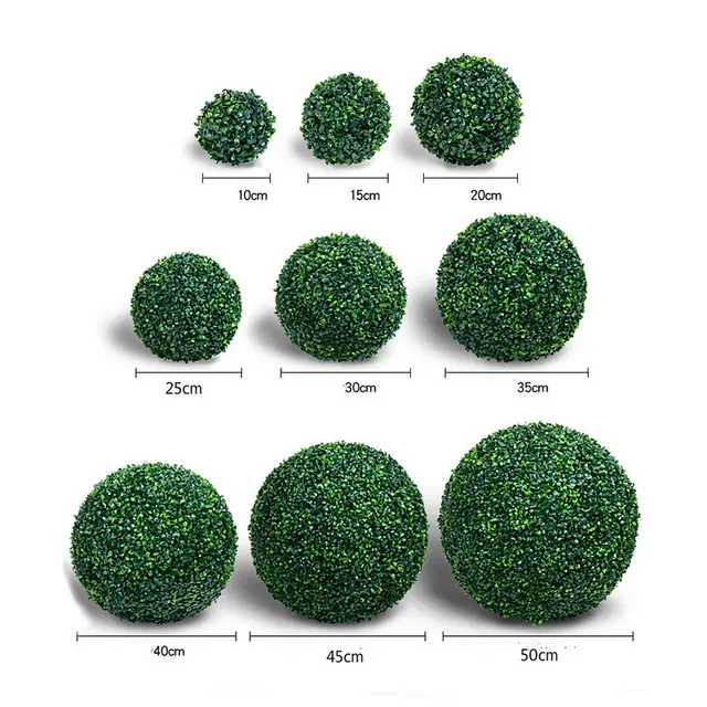 Nagy Mesterséges Növények Műanyag Dobozos Golyók Eukaliptusz Milánói Füves Golyó Esküvői Party Otthon Szabadtéri Dekoráció Bonsai - Image 6