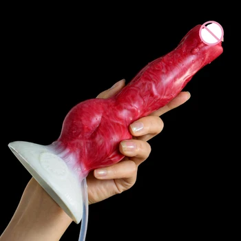 Inflatable penis Water spray phallus Animal Wolf Penis Sex toys for Men and Women Sex prelude orgasm toys for couples adult toys 2