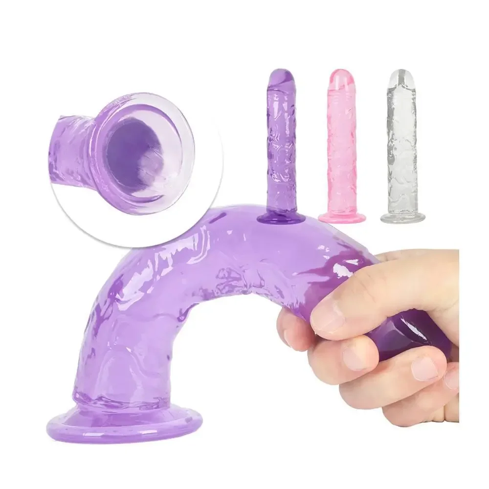 

5 Size Translucent Soft Jelly Big Dildo Men Anal Massage Realistic Fake Dick Penis Butt Plug Sex Toys for Woman Vagina
