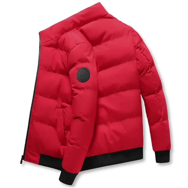 Men's autumn and winter parka men's fashion clothing down jacket men's warm and thickened autumn jacket stand collar