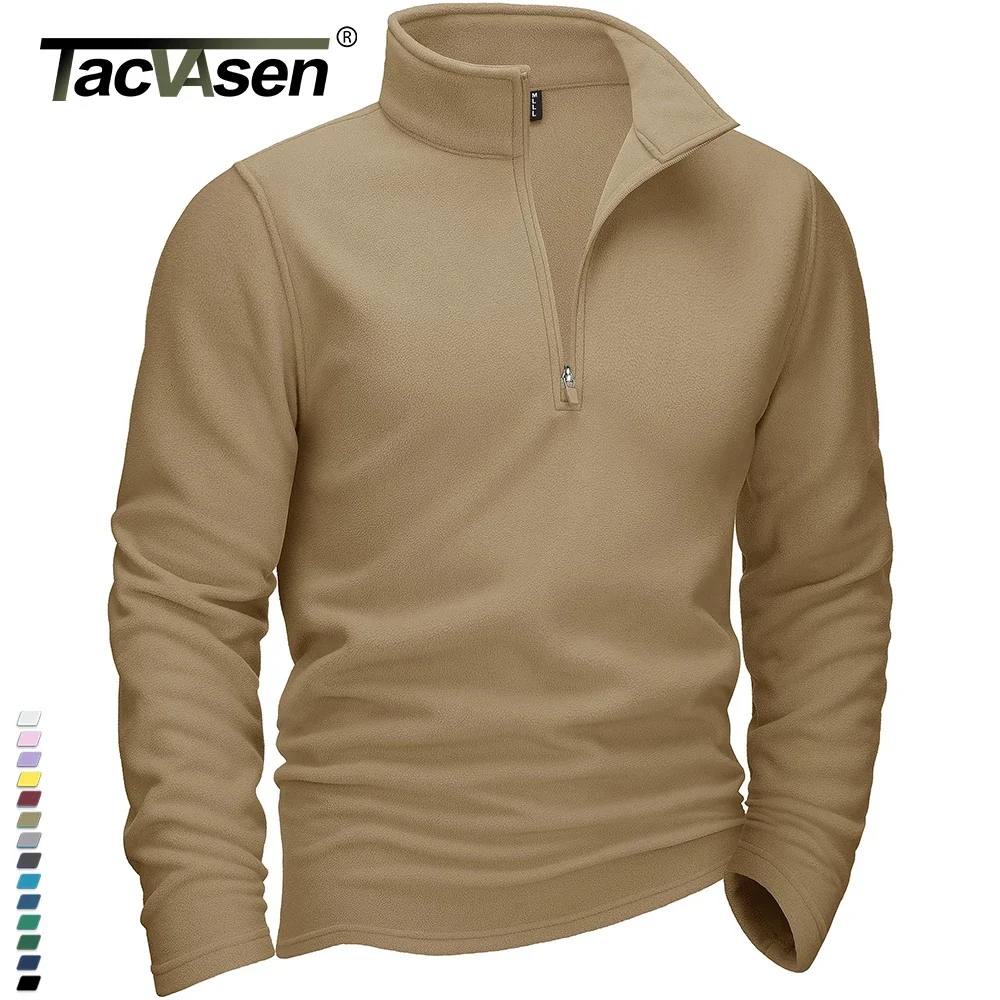 Mens Hoodie Fleece Sweatshirt Turtleneck Pullover Hoodies Quarter Zip Fall Winter Streetwear Sweats