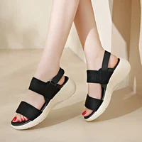 Women's Platform Sport Sandals Summer 2024 Comfortable Woman Shoes Fashionable Beach Green Sandal Black Sandalias De Mujer - Image 5